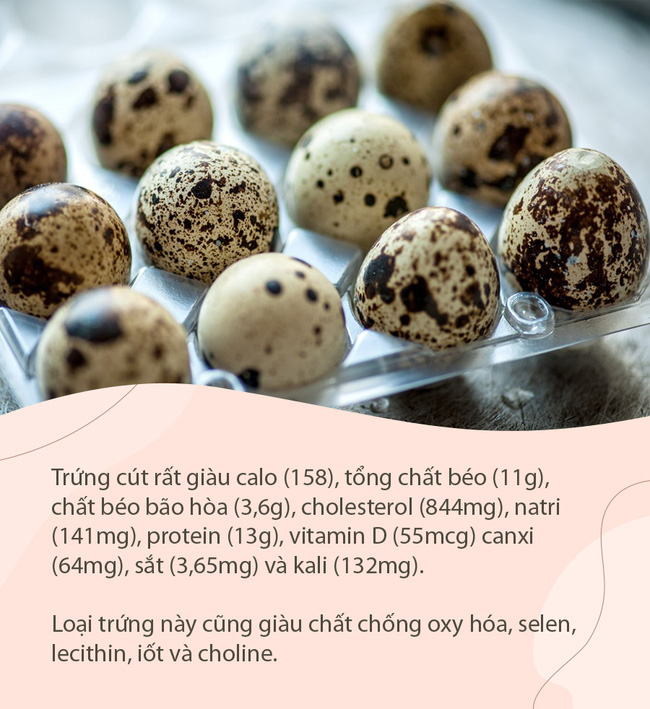Trứng cút chứa những dưỡng chất gì?